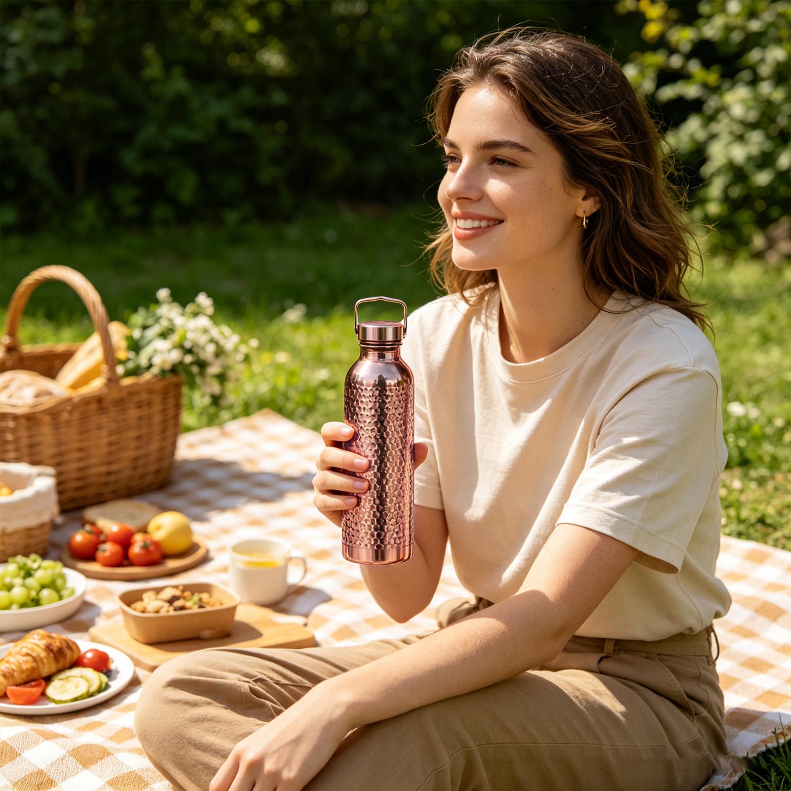 Pure Copper Water Bottle 800ml - Commercial Kitchen Kettle review and price