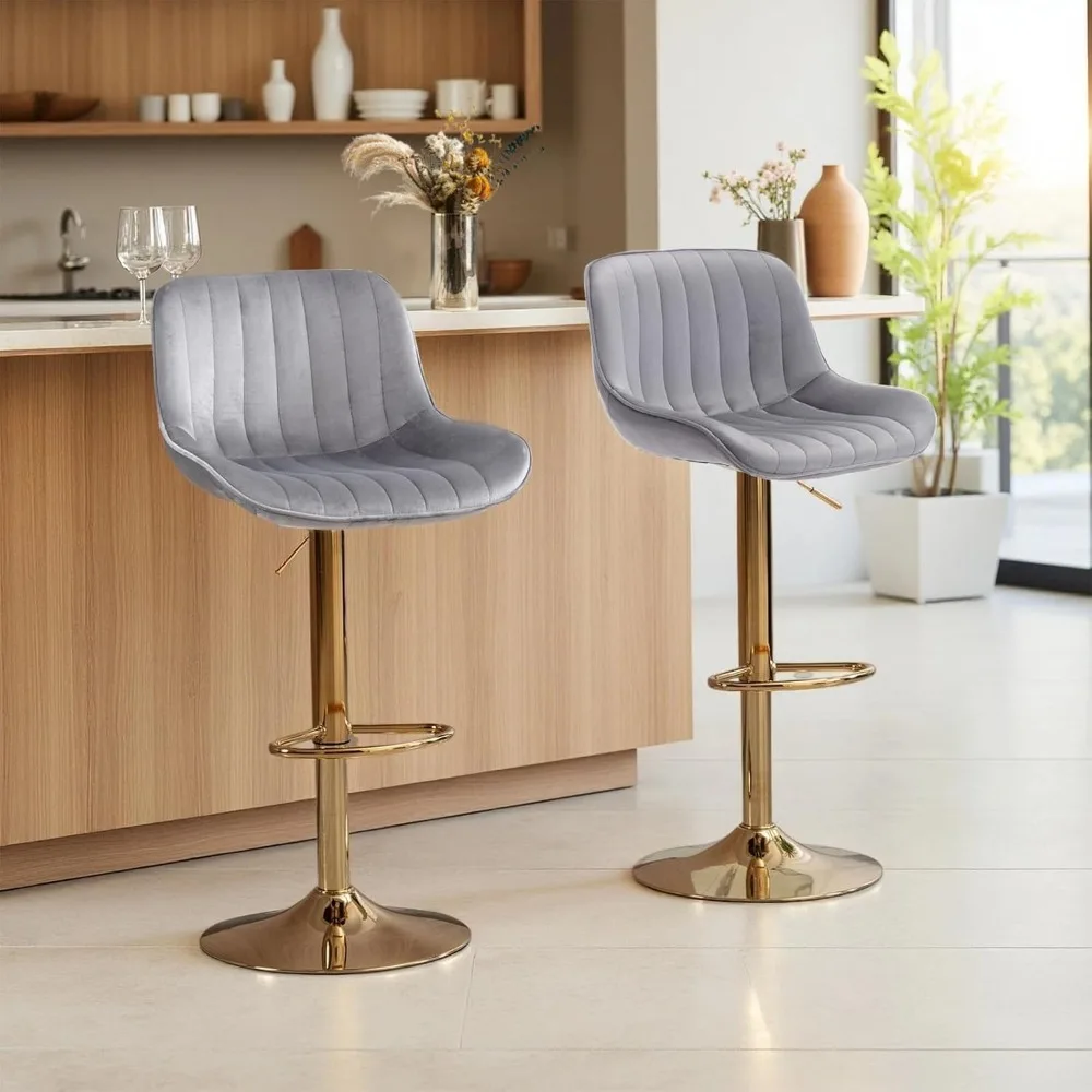 Modern Gold Velvet Bar Stools  - Commercial Kitchen Island review and price